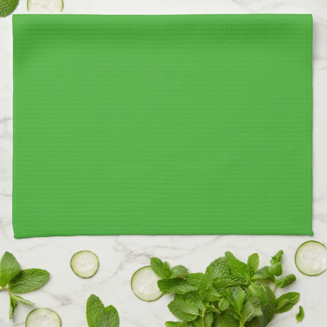 Spooky Colors - Bright Green Kitchen Towel (Folded)