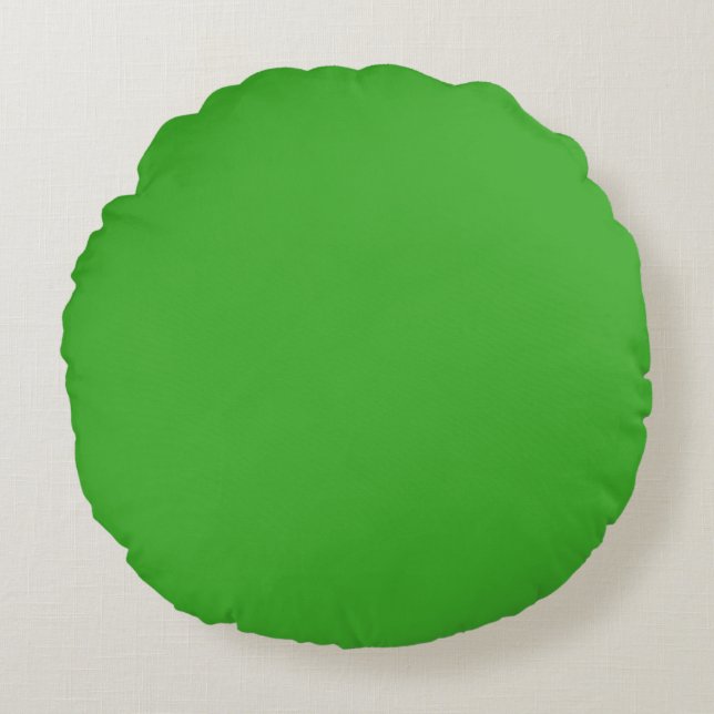 Spooky Colors - Bright Green Round Pillow (Front)