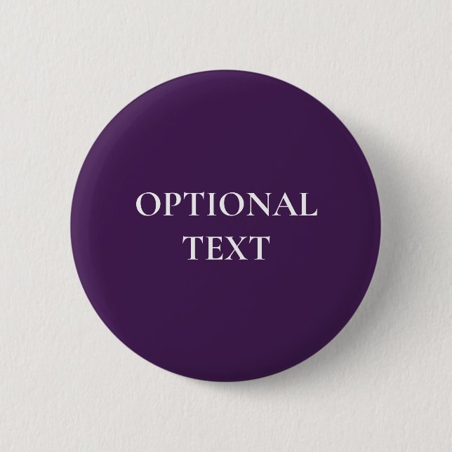 Spooky Colors - Deep Purple Custom Text Button (Front)