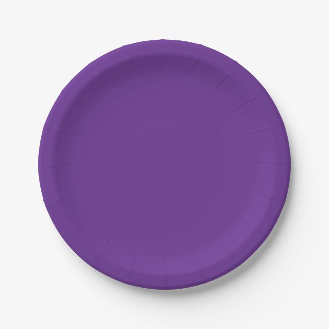 Spooky Colors - Purple Paper Plates (Front)