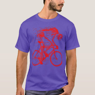 Spooky Cool Flaming Ghost Biker men Women Hallowee T-Shirt