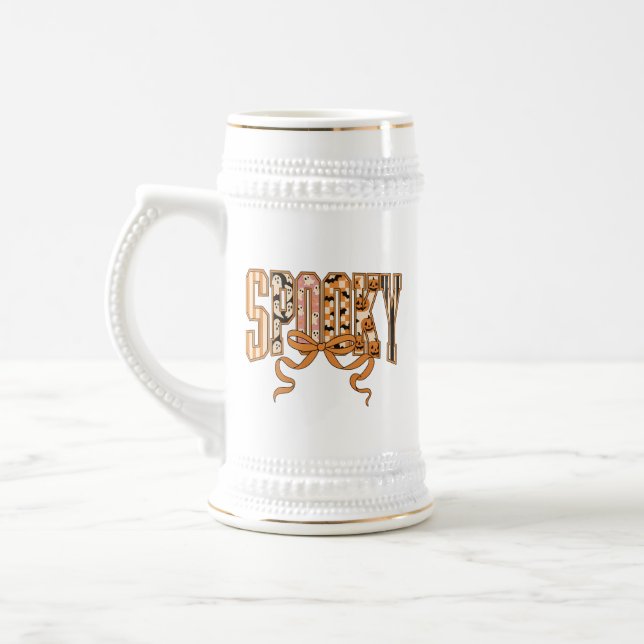 Spooky Coquette Halloween Aesthetic-66166 Beer Stein (Left)