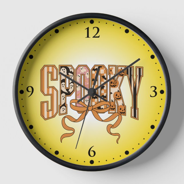 Spooky Coquette Halloween Aesthetic-66166 Clock (Front)