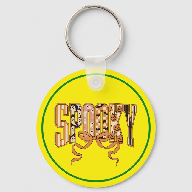 Spooky Coquette Halloween Aesthetic-66166 Keychain (Front)