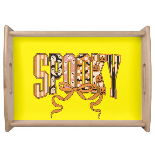 Spooky Coquette Halloween Aesthetic-66166 Serving Tray