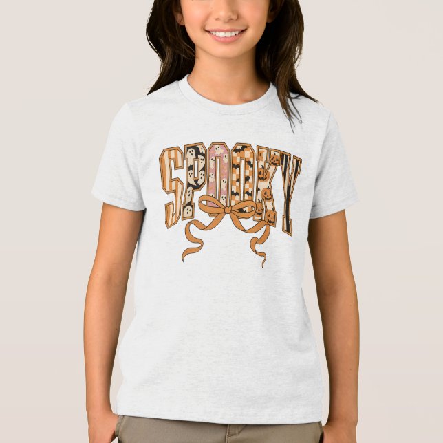 Spooky Coquette Halloween Aesthetic-66166 Tri-Blend Shirt (Front)