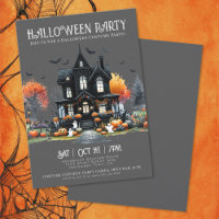 Spooky Costume Halloween Party Invitation