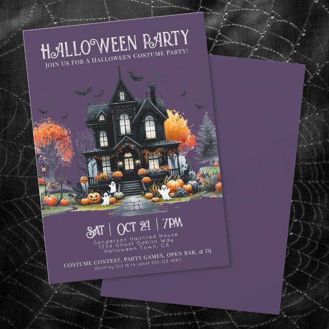 Spooky Costume Halloween Party Invitation (Spooky Costume Halloween Party Invitation)