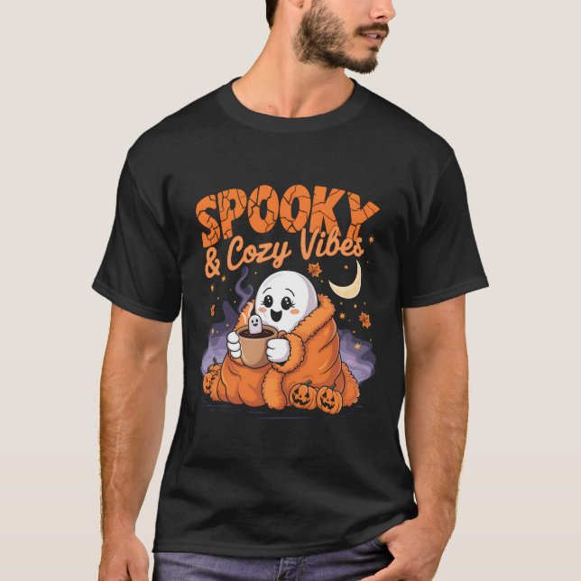 Spooky & Cozy Vibes T-Shirt (Front)