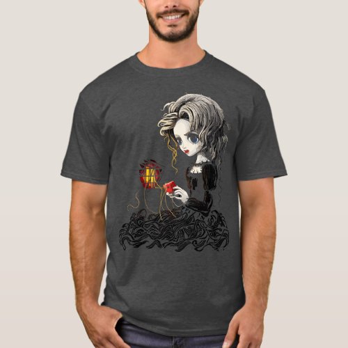 Spooky Crafting Girl Scary Craft Halloween T_Shirt