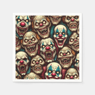 Spooky Creepy Clown Zombie Halloween Napkins
