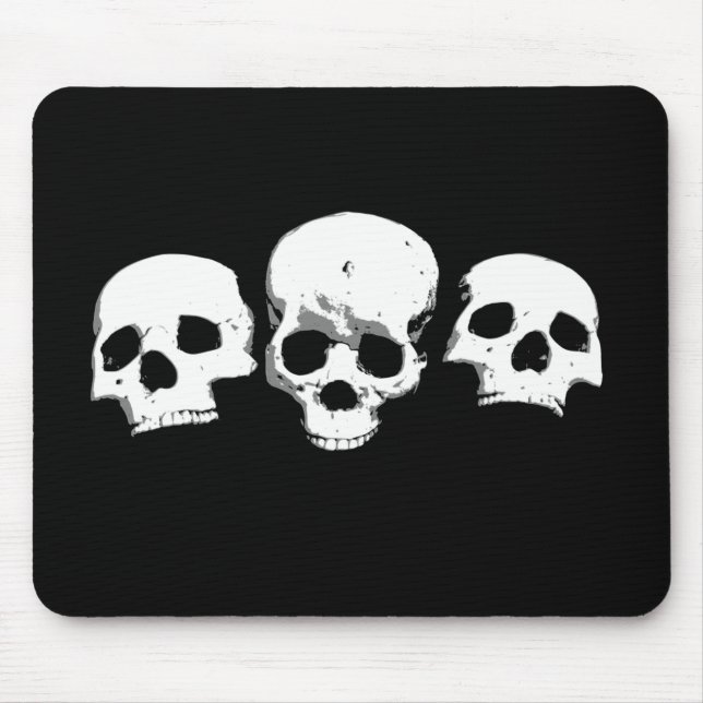 Spooky Creepy Skulls Halloween Mousepad (Front)