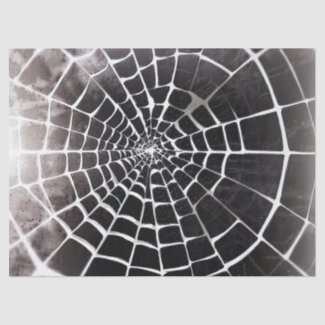 Spooky Creepy Spiderweb Pattern Birthday Gift Wrap