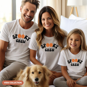 Spooky Crew Halloween Matching Family Girls T-Shirt