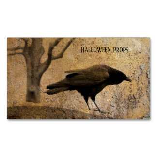 Spooky Crow Business Card Magnet