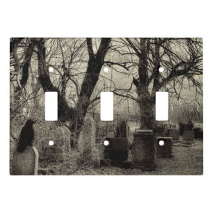 Spooky Crow Light Switch Cover