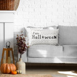 Spooky Cute Black and White Halloween  Lumbar Pillow<br><div class="desc">Add spooky cute style to your home this Halloween with this pillow! With a cute black and white design this fall pillow is sure to bring some fun to your home.</div>