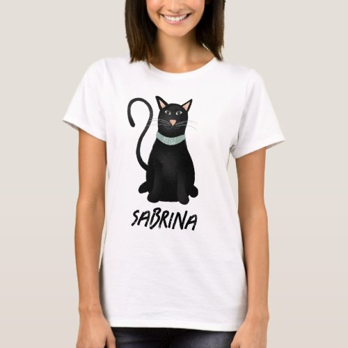 Spooky Cute Black Cat Halloween T_Shirt