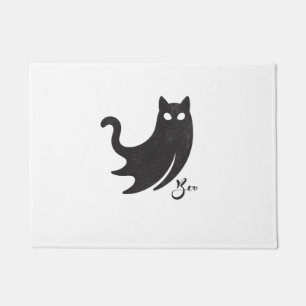 Spooky Cute Black Cat Lovers Boo Halloween Ghoulis Doormat