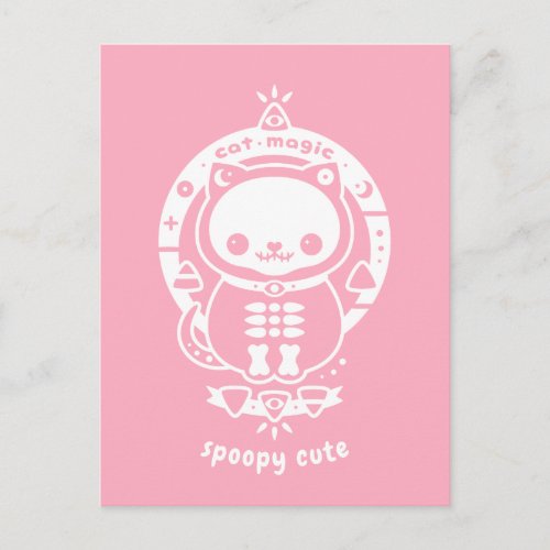 Spooky Cute Cat Magic Postcard