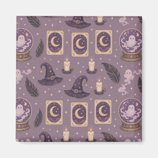 Spooky Cute Crystal Balls Square Magnet