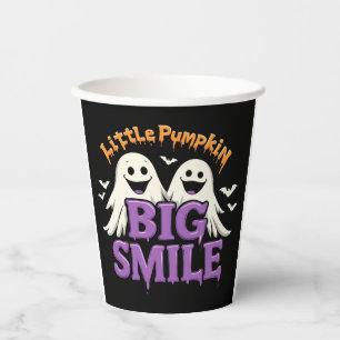🎃👻 Spooky Cute Ghost & Bat Halloween Party🦇✨ Paper Cups