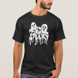 Spooky Cute Ghost Boo Squad Spooky Season Hallowe T-Shirt