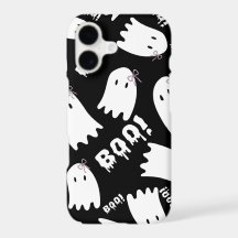 Spooky Cute Ghost Bows Pattern iPhone Case