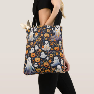 Spooky Cute Ghost Halloween  Tote Bag