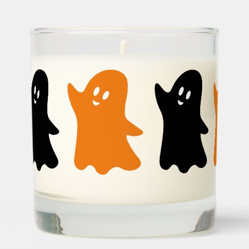  Spooky Cute Ghost Orange and Black Halloween Scented Candle
