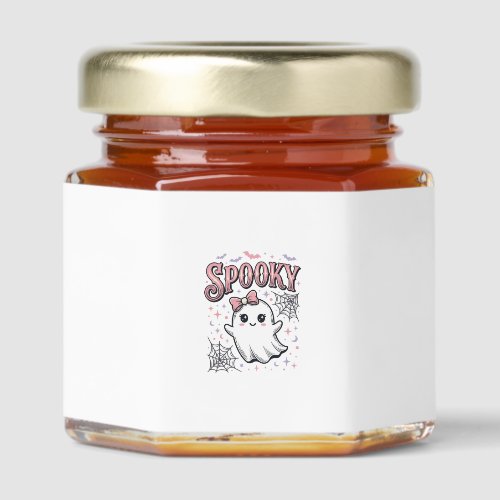 Spooky Cute Ghost Vintage Halloween Shirt Design_1 Honey Jar Favors