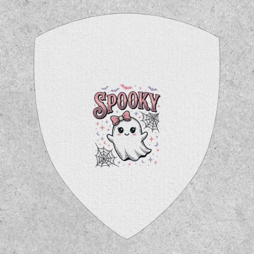 Spooky Cute Ghost Vintage Halloween Shirt Design_1 Patch