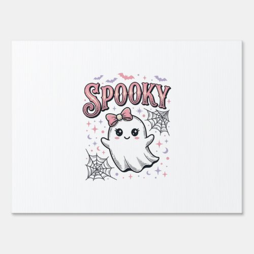 Spooky Cute Ghost Vintage Halloween Shirt Design_1 Sign