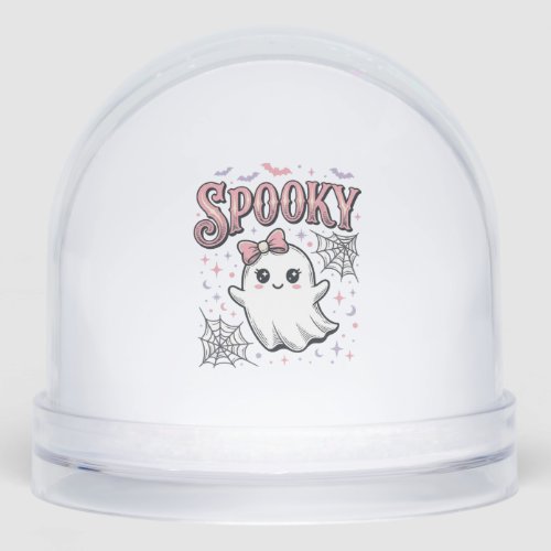 Spooky Cute Ghost Vintage Halloween Shirt Design_1 Snow Globe