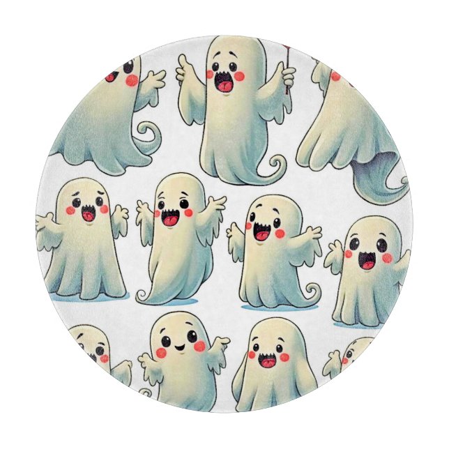 Spooky Cute Ghosts: Hauntingly Fun! Cutting Board (Front)