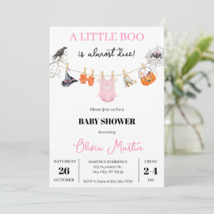 Spooky Cute Halloween Baby Shower Invitation