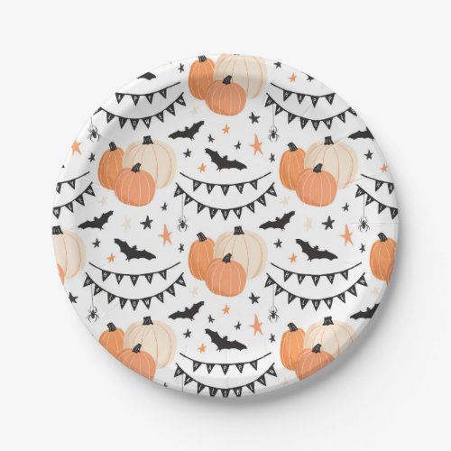 Spooky Cute Halloween Birthday Party Paper Plates