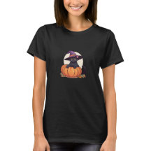 Spooky cute halloween black cat
