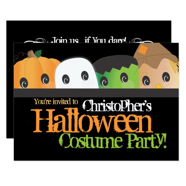 Spooky Cute Halloween Costume Party Invitation