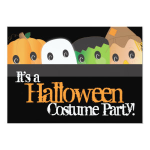 Spooky Cute Halloween Costume Party Card