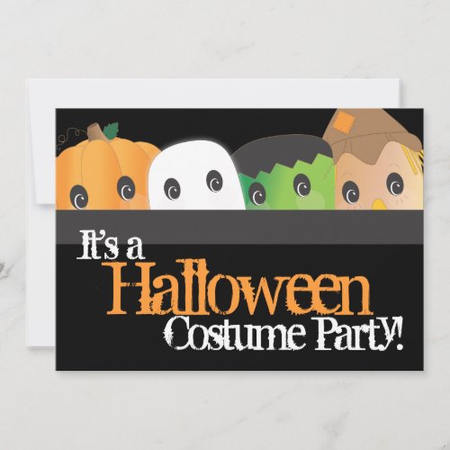 Spooky Cute Halloween Costume Party Custom Invite