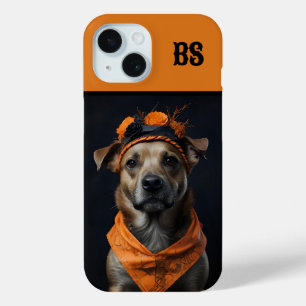 Spooky cute Halloween dog in Disguise iPhone 15 Case