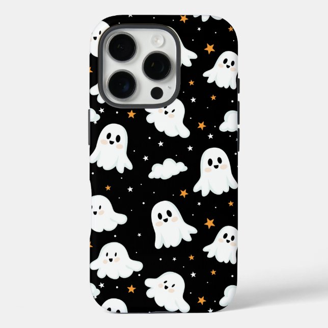 Spooky Cute Halloween Ghost Cloudy Star Sky Case-Mate iPhone Case (Back)