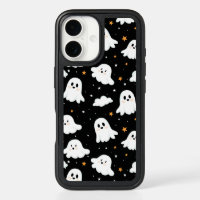 Spooky Cute Halloween Ghost Cloudy Star Sky