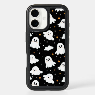 Spooky Cute Halloween Ghost Cloudy Star Sky iPhone 16 Case