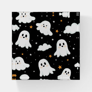 Spooky Cute Halloween Ghost Cloudy Star Sky Paperweight
