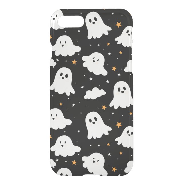 Spooky Cute Halloween Ghost Cloudy Star Sky Uncommon iPhone Case (Back)