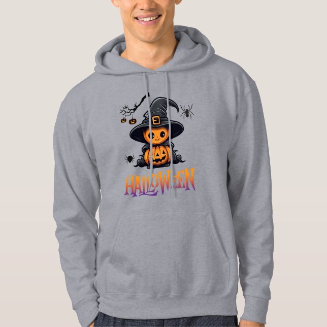 Spooky Cute Halloween Ghost Hoodie Cozy Treat  (Front)