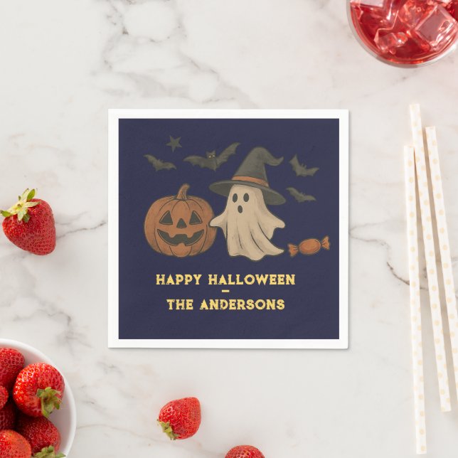 Spooky Cute Halloween – Ghosts, Bats & Candy Napkins (Insitu)