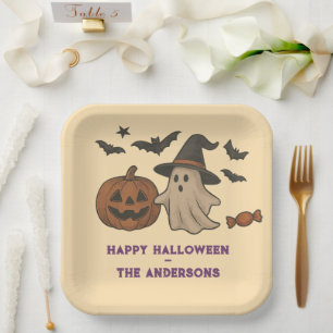 Spooky Cute Halloween – Ghosts, Bats & Candy Paper Plates